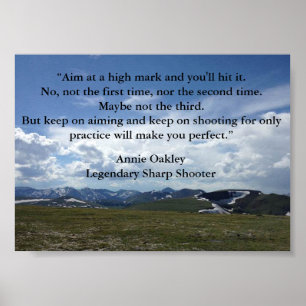Poster Annie Oakley Citation Inspirative Girl Power