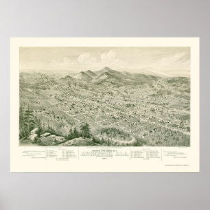 Poster Anniston, AL Carte panoramique - 1888