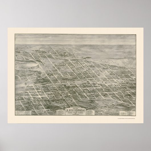 Poster Anniston, AL Carte panoramique - 1903 (Devant)