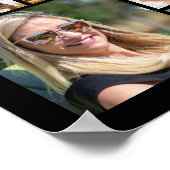 Poster Anniversaire 100 Photos rendant AGE Beau Noir (Coin)