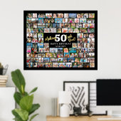 Poster Anniversaire 108 Photo Collage rendre l'âge a l'ai (Bureau à domicile)