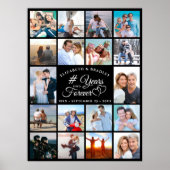Poster Anniversaire 18 Photos en collage DES ANNÉES POUR  (Devant)