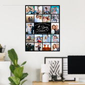 Poster Anniversaire 18 Photos en collage DES ANNÉES POUR (Bureau à domicile)