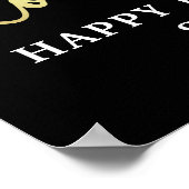 Poster Anniversaire 2 Photos rendant AGE Beau Or Noir (Coin)