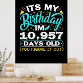 Poster Anniversaire 30 ans | C'Est Mon 30E Anniversaire (Cuisine)