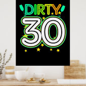 Poster Anniversaire 30 ans | Joyeux 30e anniversaire (Cuisine)