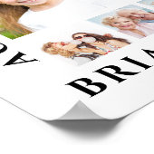 Poster Anniversaire 33 Photo Collage Personnalisé (Coin)