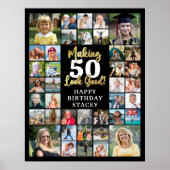 Poster Anniversaire 39 Photo Collage Rendre AGE Bon (Devant)