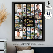 Poster Anniversaire 42 Collage de photos ANNÉES DANS LA F