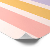 Poster Anniversaire 4 Ans Pastel Rainbow Rétro Quatre Pou (Coin)