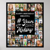 Poster Anniversaire 51 Collage de photos Années en prépar (Devant)