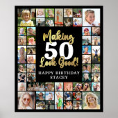 Poster Anniversaire 51 Photo Collage Rendre l'Âge beau (Devant)