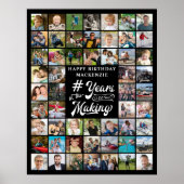 Poster Anniversaire 55 Collage de photos Années dans la f (Devant)