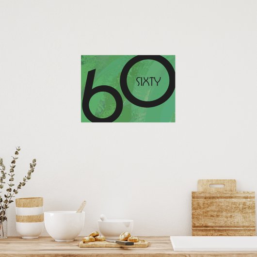 Poster Anniversaire 60 ans vert (Cuisine)