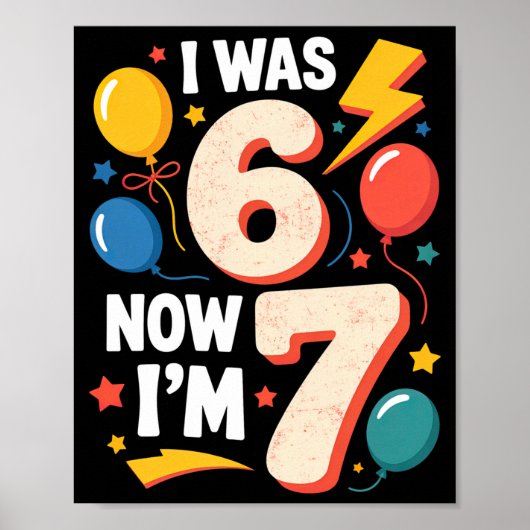 Poster Anniversaire 7 ans 6 7 (Devant)
