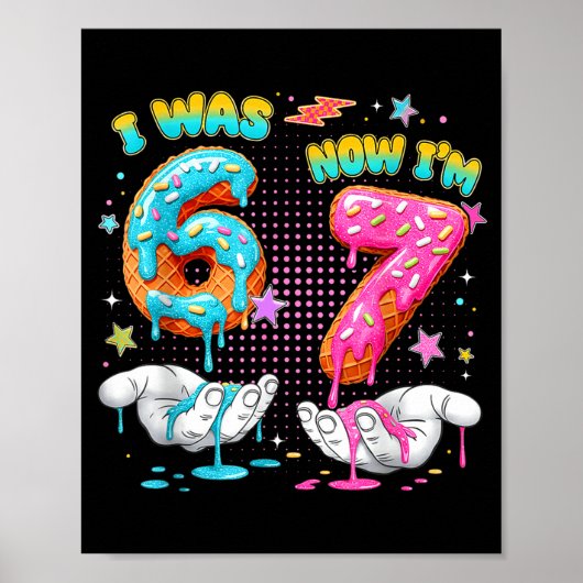 Poster Anniversaire 7 Ans Drôle J'avais 6 Ans Maintenant  (Devant)