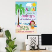 Poster Anniversaire Aloha Luau (Bureau à domicile)