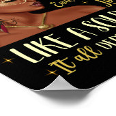 Poster Anniversaire Black Women Libra Girl 23 septembre (Coin)