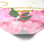 Poster Anniversaire Blonde Princess Pink Bienvenue (Coin)