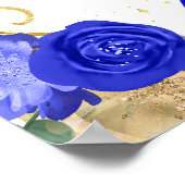 Poster Anniversaire Blonde Princess Royal Blue Bienvenue (Coin)