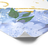 Poster Anniversaire Blonde Princesse Bleue Bienvenue (Coin)