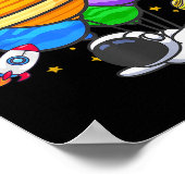 Poster Anniversaire Boy Astronaut Espace Thème Anniversai (Coin)