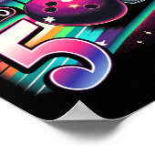 Poster Anniversaire de Bowling Roulant Dans 5 Fête Annive (Coin)