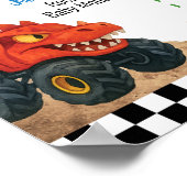Poster Anniversaire de enfant de camion Monster moderne p (Coin)