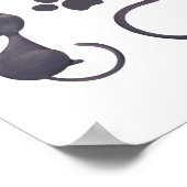 Poster Anniversaire de enfant de chat noir (Coin)