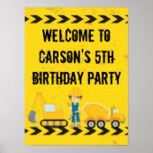 Poster Anniversaire de enfant de construction sur mesure (Devant)