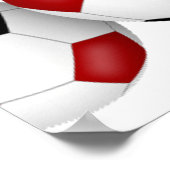 Poster anniversaire de enfant de la soirée noire rouge (Coin)