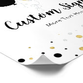 Poster Anniversaire de enfant Gold & Black Balloon (Coin)