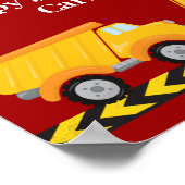 Poster Anniversaire de enfant Party Custom Red Trucks (Coin)