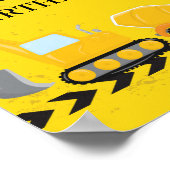 Poster Anniversaire de enfant sur mesure du véhicule de c (Coin)