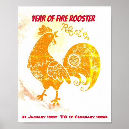 POSTER ANNIVERSAIRE DE FIRE ROOSTER (Devant)