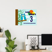 Poster Anniversaire de la chouette (Bureau à domicile)