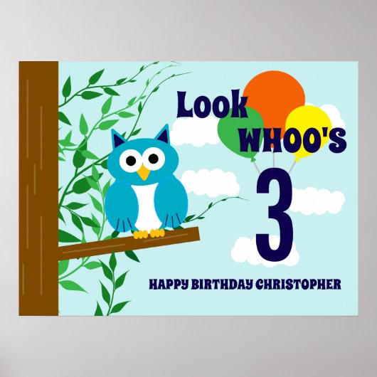 Poster Anniversaire de la chouette (Devant)