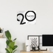 Poster Anniversaire de la décennie blanche (Bureau à domicile)