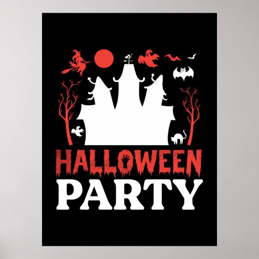 Poster Anniversaire de la fête d'Halloween (Devant)