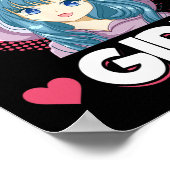 Poster Anniversaire de la fille Anime Manga Anniversaire (Coin)