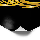 Poster Anniversaire de la Parties scintillant d'or de 50  (Coin)