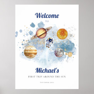 Poster Anniversaire de la première fusée de l'espace en p