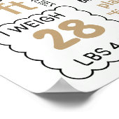 Poster Anniversaire de l'affiche Bannière Jalon noir blan (Coin)