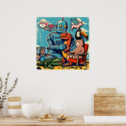 Poster 'Anniversaire de l'ours' (Cuisine)