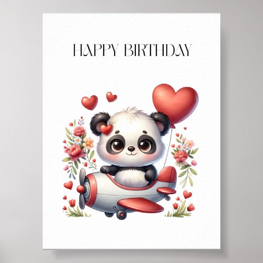 Poster Anniversaire de Panda Pilote (Devant)