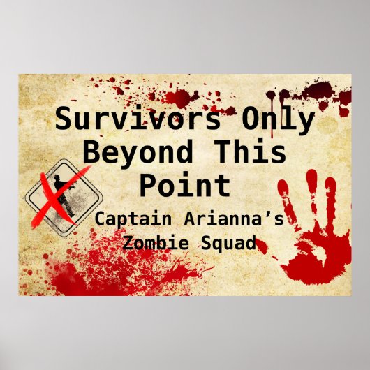 Poster Anniversaire de Zombie Apocalypse | Bioaléa d'Hall (Devant)