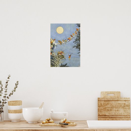 Poster "Anniversaire des fées" par Heath Robinson (Cuisine)