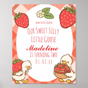 Poster Anniversaire des Fraises d'Oie Douce Folle