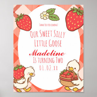 Poster Anniversaire des Fraises d'Oie Douce Folle