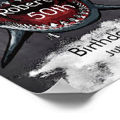 Poster Anniversaire des requins, Attaque des requins, (Coin)